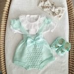 Conjunto Fofo Margarida 100% Algodão para bebé cor verde - Alecrim Jasmim