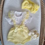 Conjunto Fofo Margarida 100% Algodão para bebé cor amarelo - Alecrim Jasmim