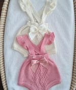 Fofo Margarida 100% Algodão para bebé cor rosa e pérola - Alecrim Jasmim