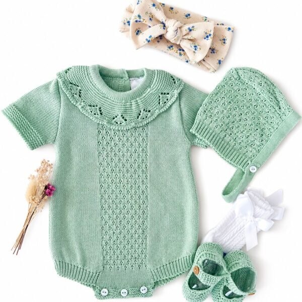 Fofo Alecrim - Conjunto Gola Trabalhada em Verde
