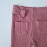Conjunto calças flare florido - calças detalhe frente - laço