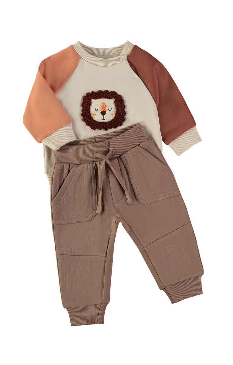 Camisola leão Babybol com calças joelheiras reforçadas