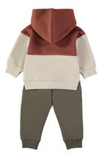 Costas do conjunto Babybol ursinho em bloco de cores