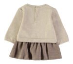 Costas do vestido Babybol bege com botões