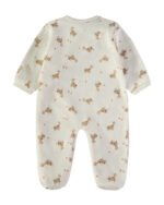 Costas do babygrow veludo Babybol vaquinha estampado cru